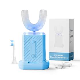 B0fmjc91y9 Wildwello U-shaped Electric Toothbrush 4 Modes 1 Count Pack Of Blue