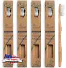 Wowe Products Natural Bamboo Toothbrush Eco Friendly Bpa Free Bristles 4 Pack Biodegradable 638865967673