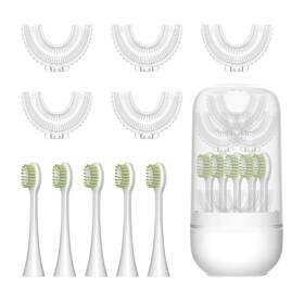 Ages2-6 Yeklike 10 Pcs U Shaped Toothbrush Kids Replacement Head Set Including Small White