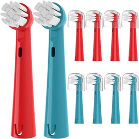 Ympbo 313107459450 10-pack Replacement Brush Heads For Brusheez Kidsft Electric Toothbrush 5 Red