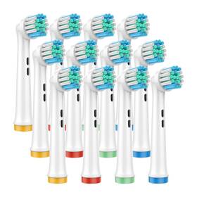 Eb-17x Zyusikei Deep Clean Replacement Brush Heads For Oral-b 1 Count Pack Of 12 White