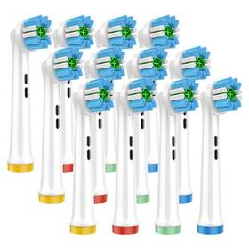 Eb-18x Zyusikei Replacement Toothbrush Heads For Oral-b With 1 Count Pack Of 12 White