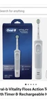 Oral-b Vitality Floss Action Toothbrush With Timer & Rechargeable Handle Power. Fixed Price $22.99.