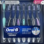 Oral-b Crossaction Pro Advanced Soft Criss-cross Toothbrushes 8 Pack Multicolor. Fixed Price $35.00.