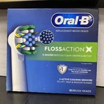 10 Pack Oral-b Flossaction Electric Replacement Brush Heads Damaged Box. Fixed Price $40.88.