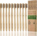 10 Count Bamboo (soft+medium) Charcoal Natural Wood Toothbrushes. Fixed Price $16.91.