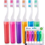 Lingito Mini Toothbrush With Cover - Camping Travel Size, Adult Kit 6 Pack. Fixed Price $12.35.