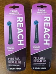 Nib 2X Reach Trios Sensitive Replacement Toothbrush Heads Fits All Oral-b. Fixed Price $16.99.