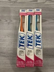 Tek Professional Toothbrush Full Head Medium Straight Sealed Vtg 1991 Pack 3. Fixed Price $14.99.