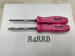Snap-on Tools New 2PC Pearl Pink Hard Handle Flat Phillips Head Screwdriver Set. Fixed Price $129.95.