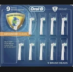Oral-b Advanced Clean Replacement Brush Heads, 9-COUNT. Fixed Price $59.00.