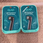 Quip 360 Oscillating Brush Black Soft Set 2 Packs 4 Heads New. Fixed Price $17.99.