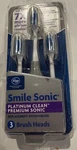 Pack- Kroger Smile Sonic Platinum Clean Premium (3) Standard Brush Heads. Fixed Price $12.99.
