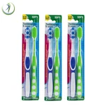 3X Toothbrush Value Pack Gum Comfort W/ Stimulators Compact Head Tongue Cleaner. Fixed Price $9.35.