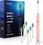 7AM2M Sonic Electric Toothbrush With 6 Heads For Adults&kids, One Charge. Fixed Price $28.99.