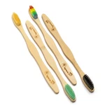 Organic Soft Bristles Pure Mao Bamboo Toothbrush Colourful Pack 4. Fixed Price $30.00.