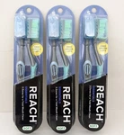 3 Reach Essentials Soft Bristle Toothbrushes With Free Caps 2CT Packs. Fixed Price $10.96.