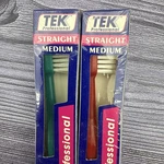 2 Tek Professional Toothbrush Full Head Medium Straight Vintage 1994 Pack. Fixed Price $14.99.