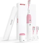 Sonic Electric Toothbrush IPX67 Waterproof With Travel Case & 3 Heads - Pink. Fixed Price $22.45.