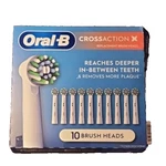 New Oral Replacement Brush Heads Crossaction 10 Pack Open Box. Fixed Price $15.00.