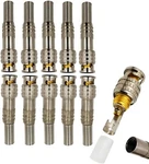 10 Pack Bnc Male Connectors RG59 RG6 Screwon Gold Plated Coaxial Terminal For Cc. Fixed Price $9.71.