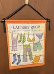Transpac Laundry Room Doodle Graphic Loads Of Fun Canvas Sign Banner Wall Art. Fixed Price $19.99.