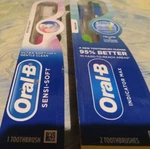 3 Oral-b Toothbrushes 2 Count Indicator Max Medium And 1 Sensi Soft. Fixed Price $11.99.
