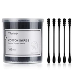 Hypoallergenic Black Cotton Swabs 200 Count, Natural Double Tipped Buds. Fixed Price $8.08.