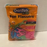 Dentek Kids Fun Flossers 75-COUNT Wild Fruit With Fluoride Extra Strong. Fixed Price $5.27.