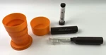 Vtg Eddie Bauer Toothbrush/collapsible Folding Travel Drinking Cup Orange. Fixed Price $17.00.