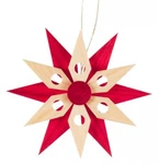 Red Natural Wooden Star Christmas Ornament. Fixed Price $24.99.