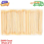2400 Count Bamboo Wooden Round Double-points Teeth. Fixed Price $13.35.