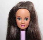 Barbie Doll Replacement Head Only Brown Eyes & Hair Smile Euc. Fixed Price $7.99.