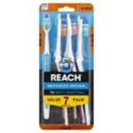Reach Advanced Design Toothbrush Angled Neck Multi-level Bristles Handle Scraper. Fixed Price $19.99.