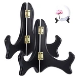 Wooden Display Stand,black Plate Holder Easels,oriental Furniture Wood.... Fixed Price $41.92.