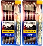 Oral-b Charcoal 8 Toothbrush 2 Pack Medium Bristles Covers Care Dental Kit. Fixed Price $15.90.