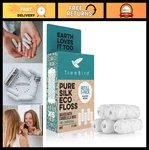 Eco-friendly Silk Dental Floss Refills 5 Pack Of 33YD Waxed Mint Spools. Fixed Price $36.89.