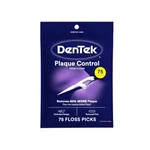 Dentek Cross Flosser Picks, X-shaped Hugs Teeth, 75 Count. Fixed Price $7.88.
