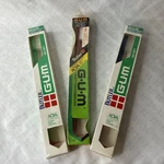 3-VINTAGE Butler Gum Toothbrushes Adult Compact Soft 409P 4-ROW With Stimulator. Fixed Price $15.00.