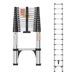 Telescoping Ladder 16.5FT Lightweight Dual Locking Hooks Silver Dezex. Fixed Price $209.99.