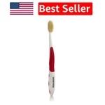 Gentle Red Toothbrush For Sensitive Teeth By Dr. Plotka, Soft Flossing Design. Fixed Price $11.39.