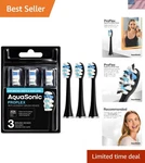 Ada Accepted Black Proflex Replacement Brush Heads - 3 Count For Whiter Teeth. Fixed Price $35.14.