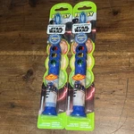 Lot 2 Star Wars Firefly Soft Toothbrush Kids Ready Go Light Up Timer Blue. Fixed Price $7.00.