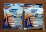 New Dentek Easy Brush Interdental Mint Cleaners Anti-microbial Caps 10 Ct 2 Pack. Fixed Price $17.99.