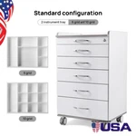 5 Drawers Dental Medical Office Cabinet Mobile Storage Trolley With Dividers. Fixed Price $373.99.