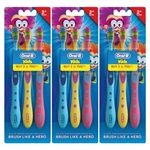 3X-ORAL-B Kids Toothbrush Extra Soft Total 9 Brushes (pack 3). Fixed Price $13.99.