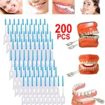 200PC Dual Toothpick Oral Interdental Cleaner Teeth Floss Gum Brush Set-. Fixed Price $9.79.