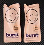 Burst Electric Toothbrush Replacement Heads Rose Gold, Set Of 2. Fixed Price $18.95.