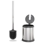 Premium Quality Bathroom Toilet Cleaning Flexible Brush And Holder Set With Lid. Fixed Price $16.95.