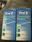 (2) Oral-b Superfloss Dental Mint 50 Pre-cut Strands 100 Total Pack. Fixed Price $13.99.